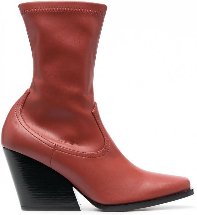 Stella McCartney Cowboy enkellaarzen Rood