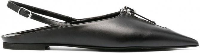 Stella McCartney Zipit slingback ballerina's Zwart