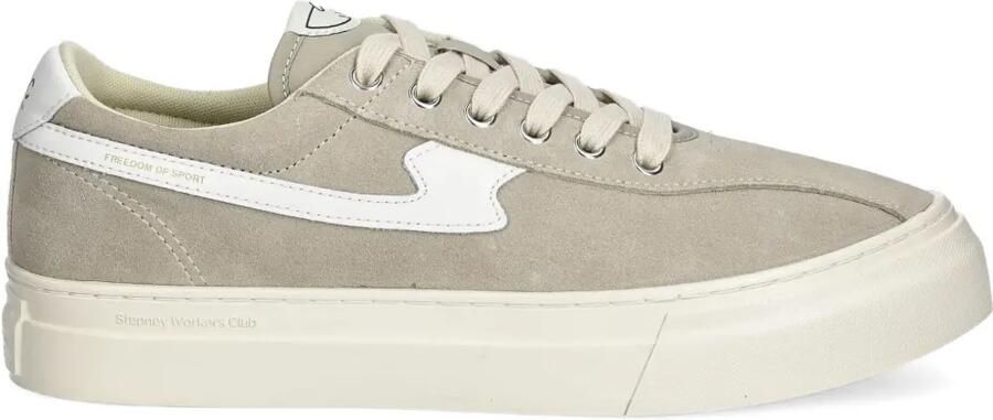 Stepney Workers Club Dellow S-Strike Cup sneakers met suède vlakken Grijs