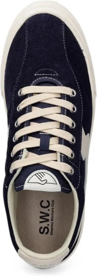 Stepney Workers Club Dellow S-Strike Cup suède sneakers met logopatch Blauw - Foto 4