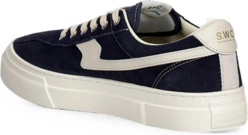 Stepney Workers Club Dellow S-Strike Cup suède sneakers met logopatch Blauw - Foto 3