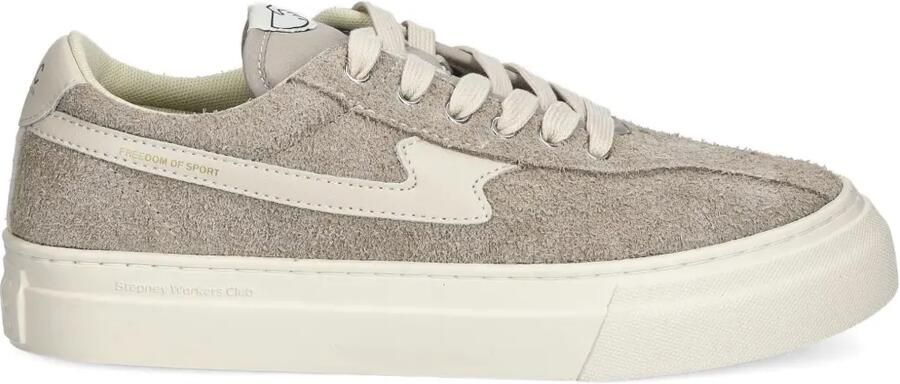 Stepney Workers Club Dellow suède sneakers met logo Beige