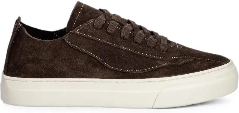 Stepney Workers Club Dellow UL Omni suède sneakers met contrasterend stiksel Bruin