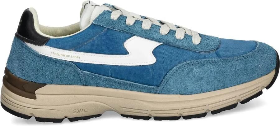 Stepney Workers Club Osier S-Strike sneakers met vlakken Blauw