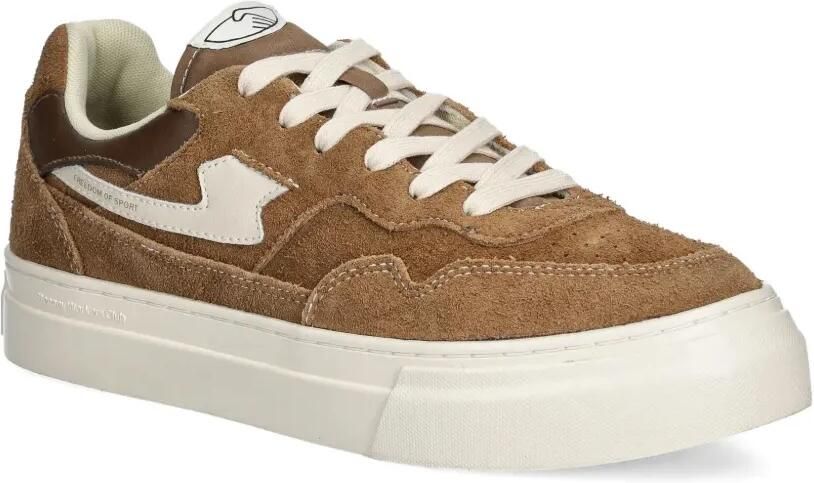 Stepney Workers Club Pearl S-Strike suède sneakers met vlakken Bruin - Foto 2