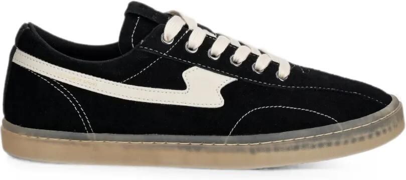 Stepney Workers Club S-Strike suède sneakers met logopatch Zwart