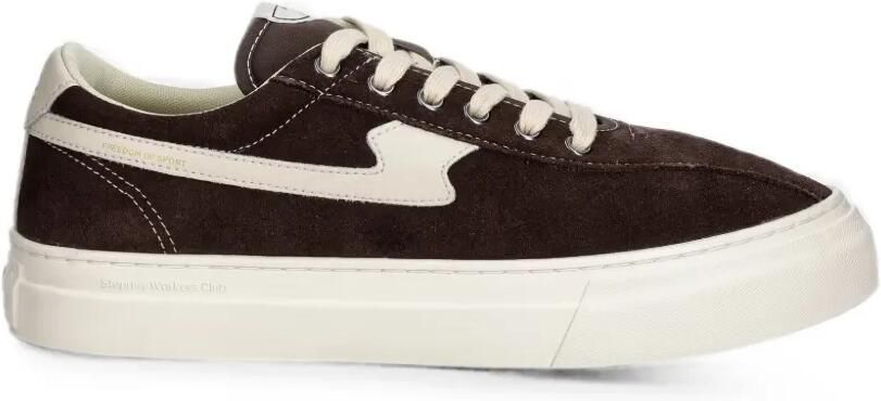 Stepney Workers Club S-Strike suède sneakers met suède vlakken Bruin