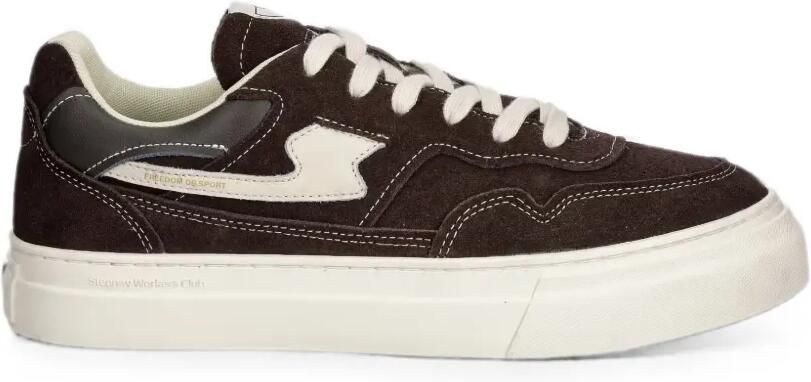 Stepney Workers Club S-Strike suède sneakers met suède vlakken Bruin