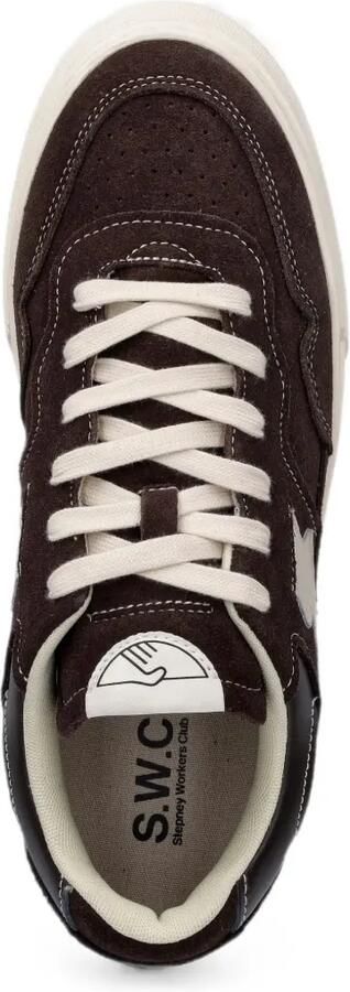 Stepney Workers Club S-Strike suède sneakers met suède vlakken Bruin - Foto 4