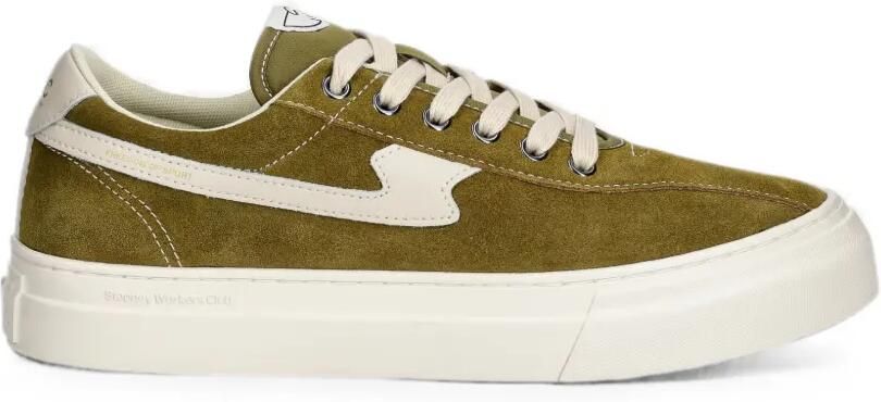 Stepney Workers Club S-Strike suède sneakers met suède vlakken Groen
