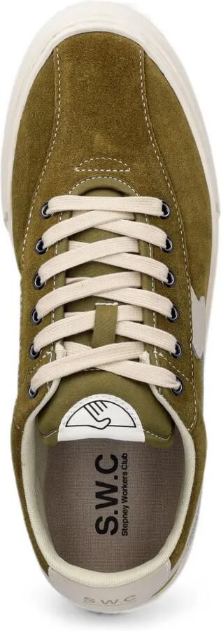 Stepney Workers Club S-Strike suède sneakers met suède vlakken Groen - Foto 4