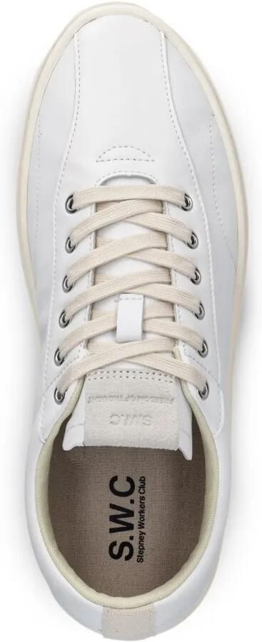 Stepney Workers Club Surma leren sneakers met vlakken Wit - Foto 4