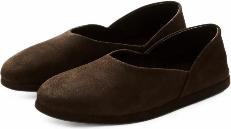 Stoffa vegetable-tanned suede slippers Bruin