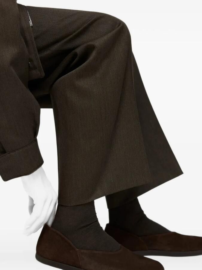 Stoffa vegetable-tanned suede slippers Bruin - Foto 3