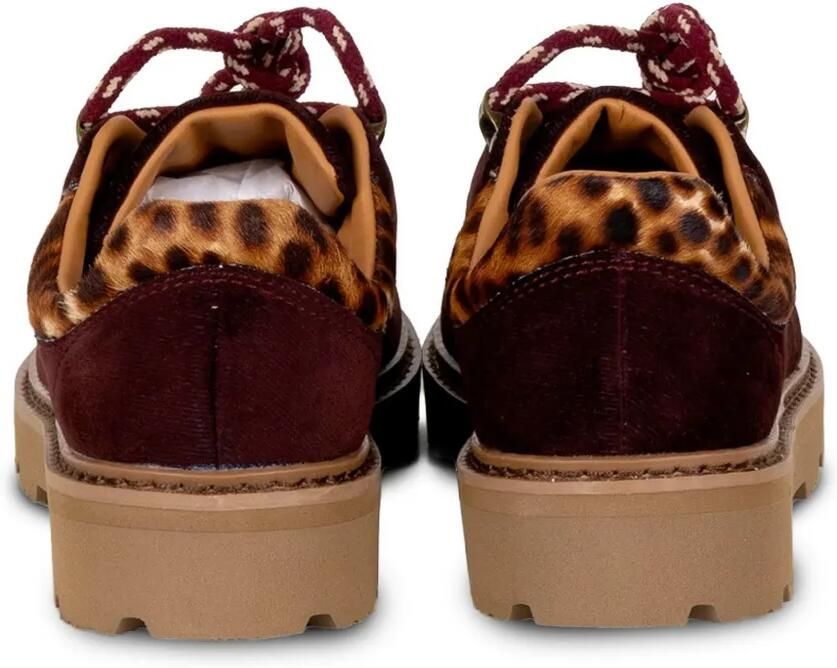 Stokton Bravon fluwelen schoenen met luipaardprint en vlakken Rood - Foto 2
