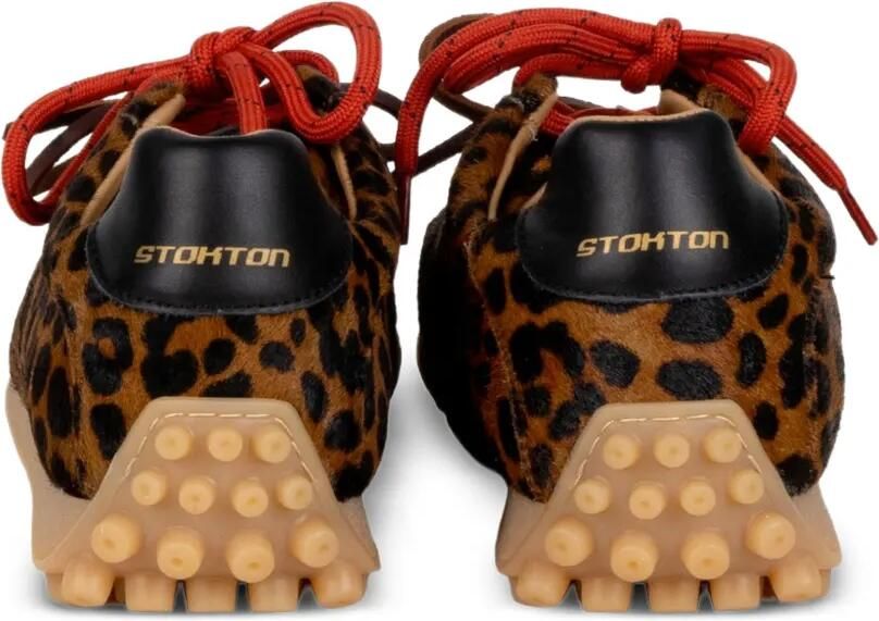 Stokton Golito sneakers met luipaardprint en ponyhaar Bruin - Foto 2