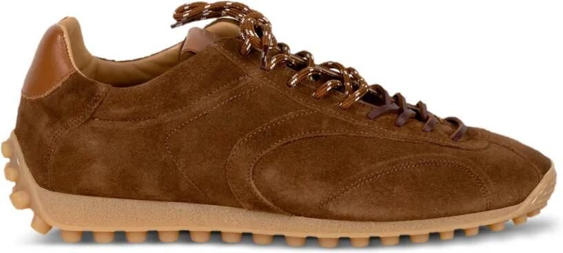 Stokton Golitou suède sneakers met vlakken Bruin