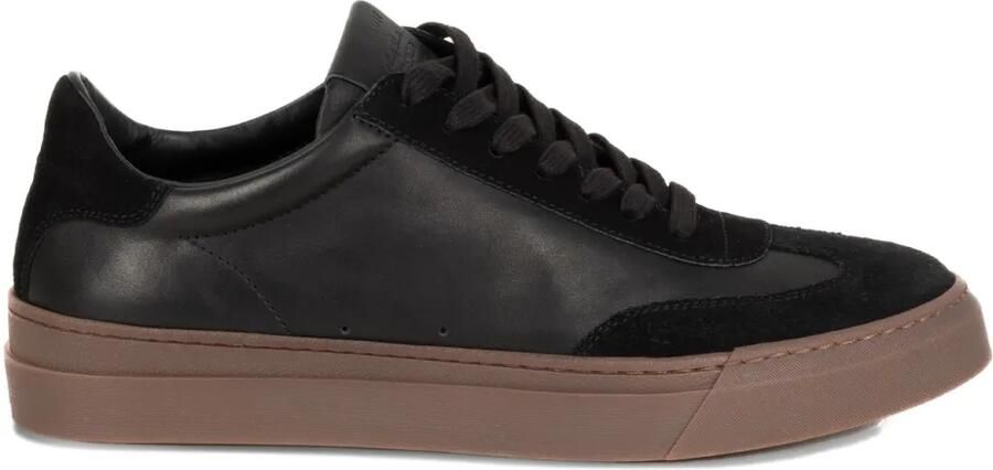 Stokton Leren sneakers met vlakken Zwart