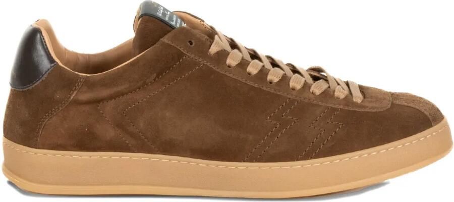 Stokton Zapper Teak suède sneakers Bruin
