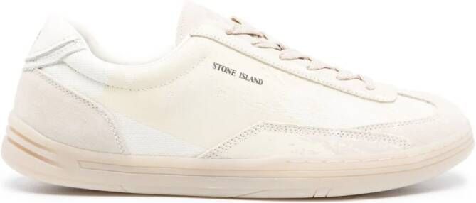 Stone Island Sneakers met colourblocking Beige