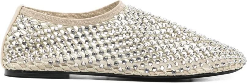 Strategia shoes Ballerina's verfraaid met stras Beige