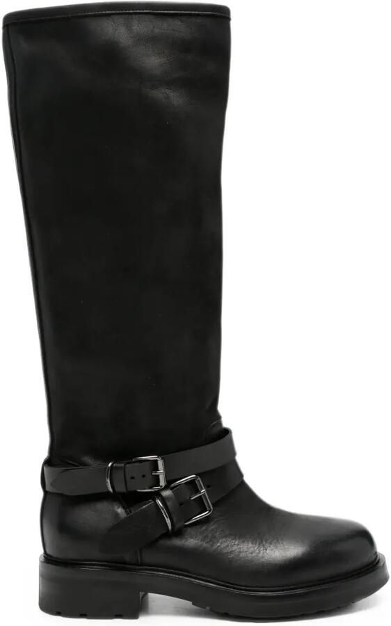 Strategia shoes Knielaarzen met gespbandje Zwart