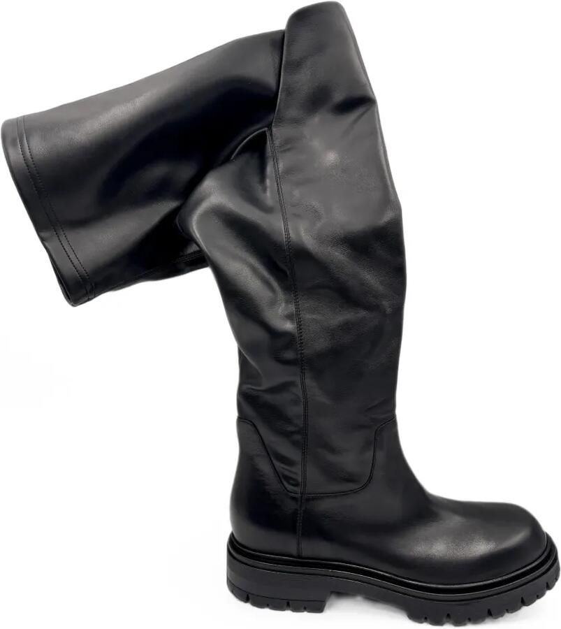 Strategia shoes Laarzen met chunky zool en overknee-effect Zwart