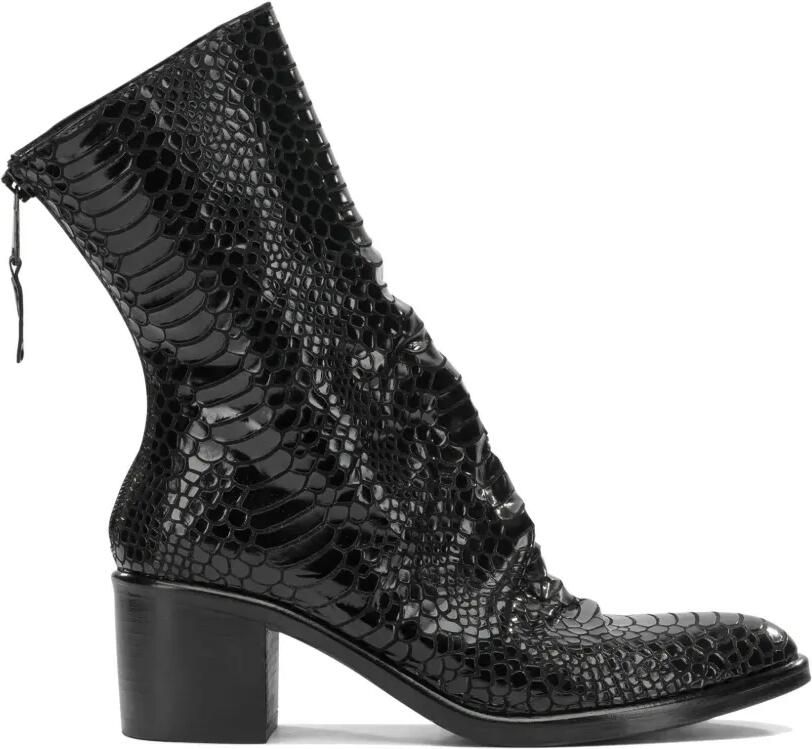 Strategia shoes Laarzen met slangenleer-effect Zwart