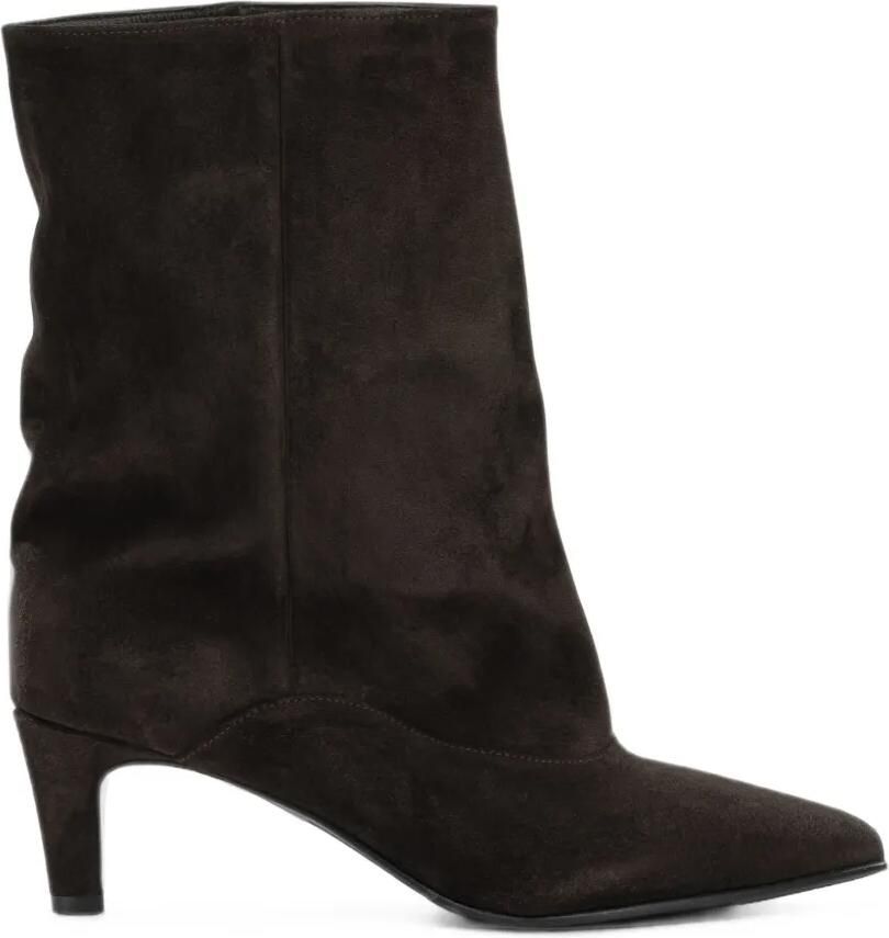 Strategia shoes Leila suède laarzen met puntige neus Bruin