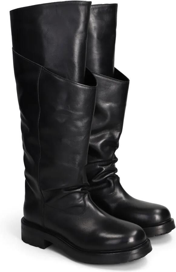 Strategia shoes Leren laarzen met gelaagde afwerking Zwart - Foto 2