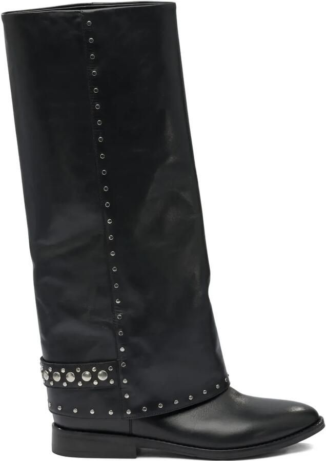 Strategia shoes Leren laarzen verfraaid met studs Zwart