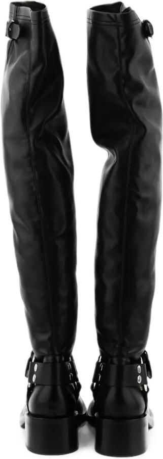Strategia shoes Leren overknee laarzen met gespdetail Zwart - Foto 4