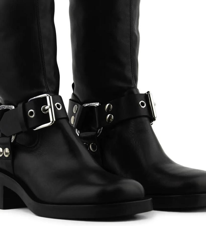 Strategia shoes Leren overknee laarzen met gespdetail Zwart - Foto 2
