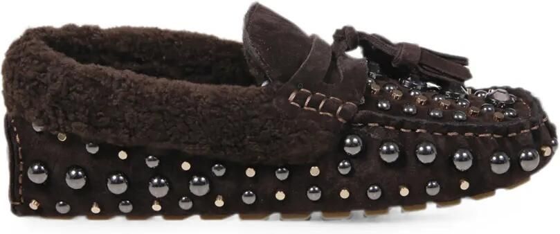 Strategia shoes Loafers met kwastje en studs Bruin