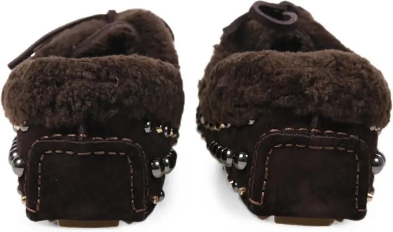 Strategia shoes Loafers met lammy afwerking en studs Bruin - Foto 3