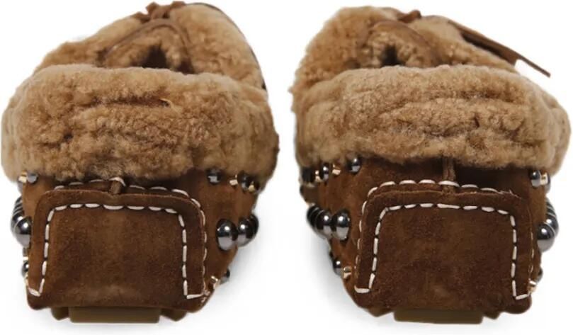Strategia shoes Loafers met lammy voering en studs Bruin - Foto 3