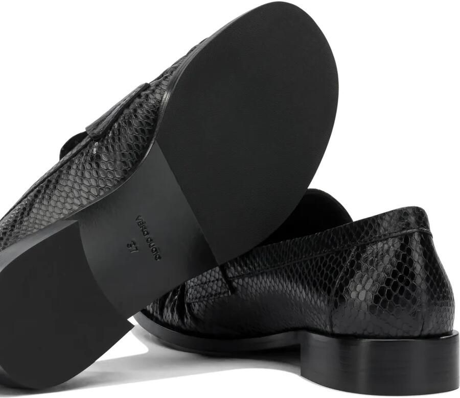 Strategia shoes Loafers met slangenleer-effect Zwart