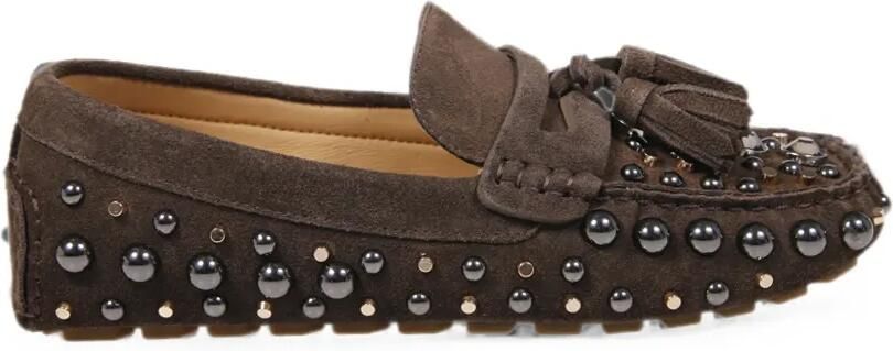 Strategia shoes Mykonos loafers verfraaid met studs Bruin