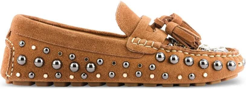 Strategia shoes Mykonos verfraaide loafers met kwastje Bruin