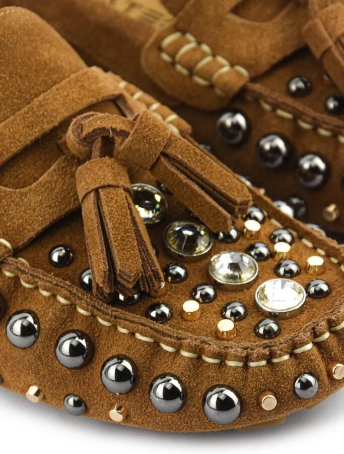 Strategia shoes Mykonos verfraaide loafers met kwastje Bruin - Foto 3