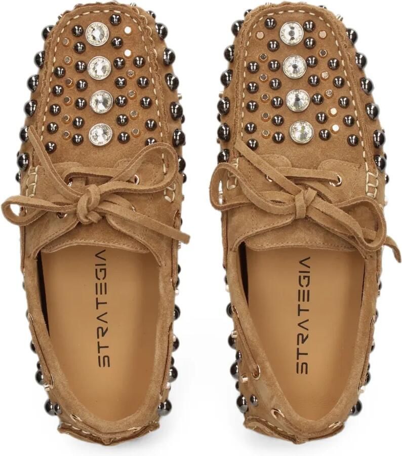 Strategia shoes Santorini leren loafers verfraaid met studs Beige - Foto 2
