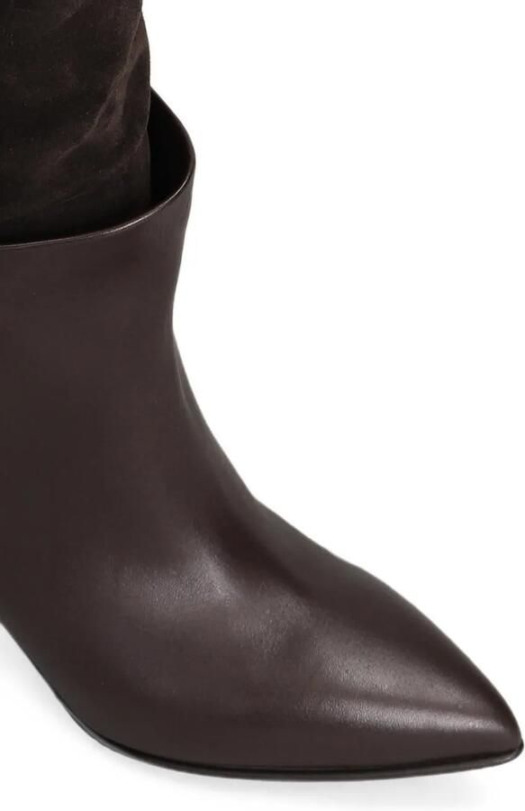 Strategia shoes Soepelvallende knielaarzen met puntige neus Bruin - Foto 2