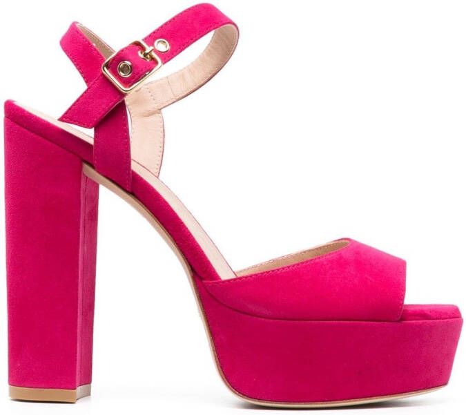 Stuart Weitzman Sandalen met plateauzool Roze