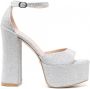 Stuart Weitzman Sandalen met plateauzool Zilver - Thumbnail 1