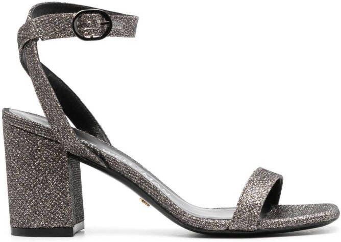 Stuart Weitzman Sandalen met glitter Zwart