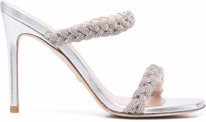 Stuart Weitzman Addison stiletto sandalen Zilver