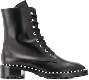 Stuart Weitzman Allie enkellaarzen dames leer Nappa leer rubber 38 5 Zwart