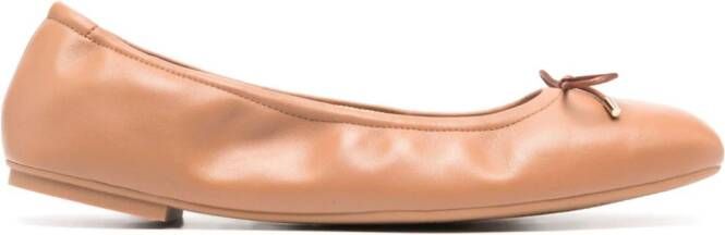 Stuart Weitzman Bardot leren ballerina's Bruin