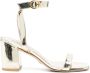 Stuart Weitzman Barelynude wikkel sandalen Goud - Thumbnail 1