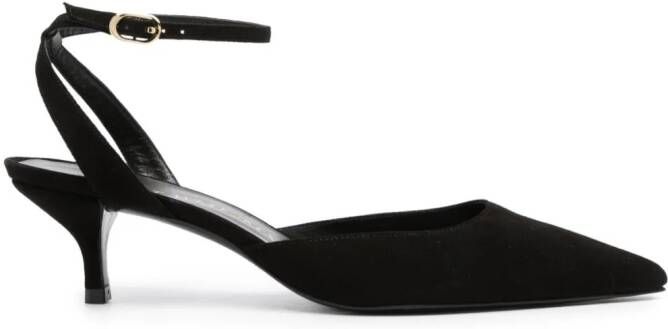 Stuart Weitzman Barelythere suède pumps Zwart